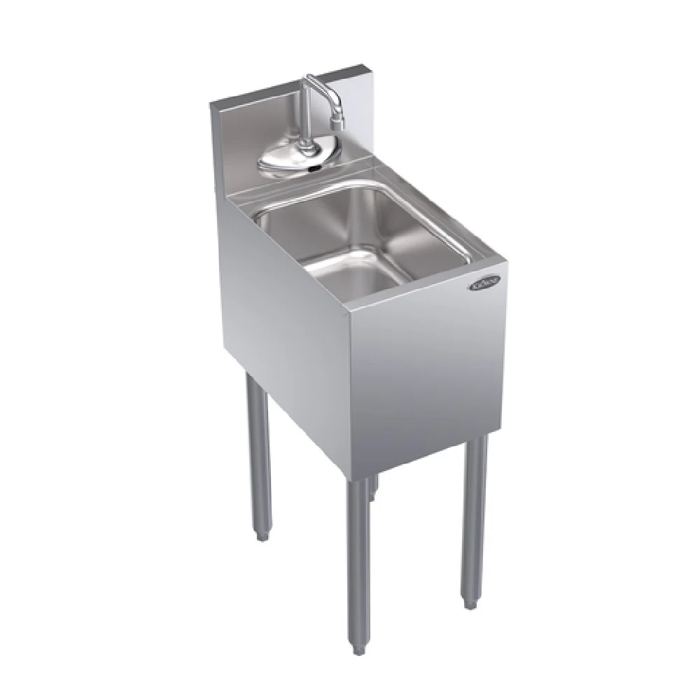 Krowne KR19-1C-E 12 Inch Freestanding Underbar Hand Sink with Faucet Stainless Steel