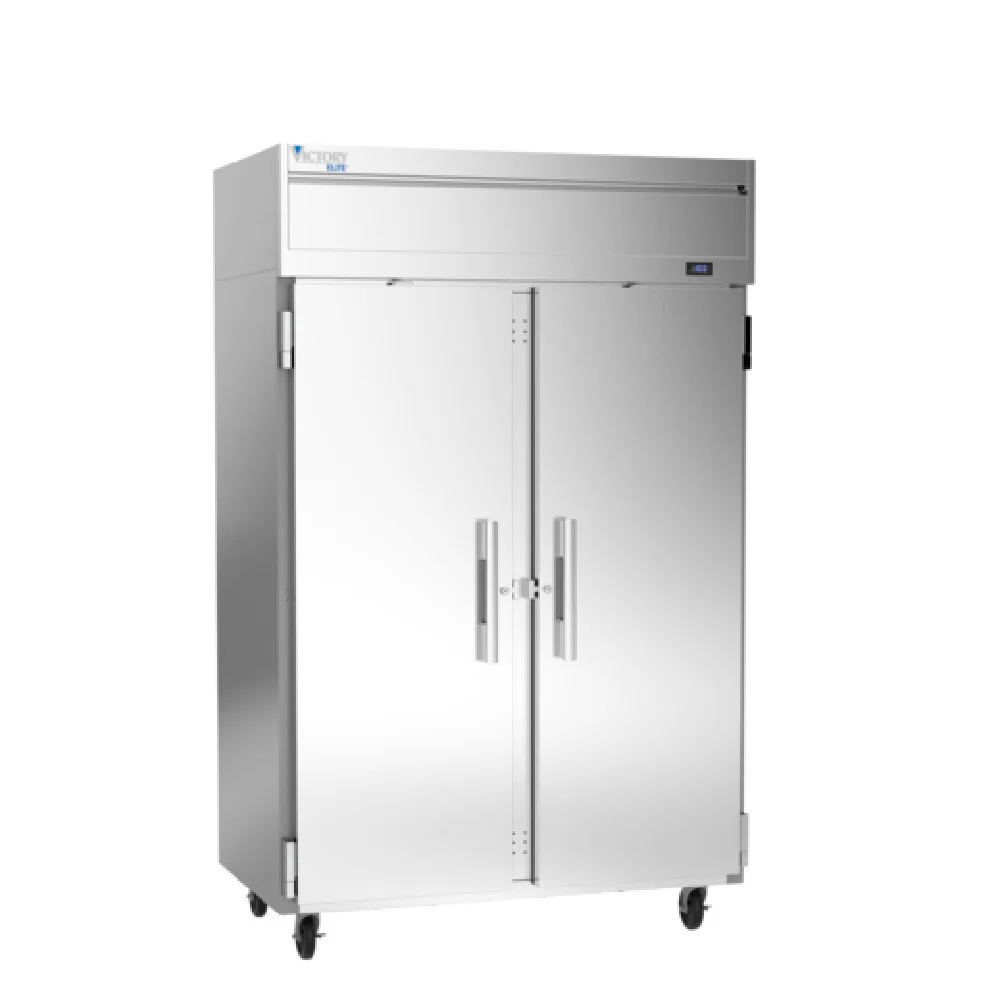 Victory VEFSA-2D-SD-HC 52 Inch Reach-In Freezer 45.2 cu ft 2 Section Stainless Steel Victory VEFSA-2D-SD-HC 52 Inch Reach-In Freezer 45.2 cu ft 2 Section Stainless Steel