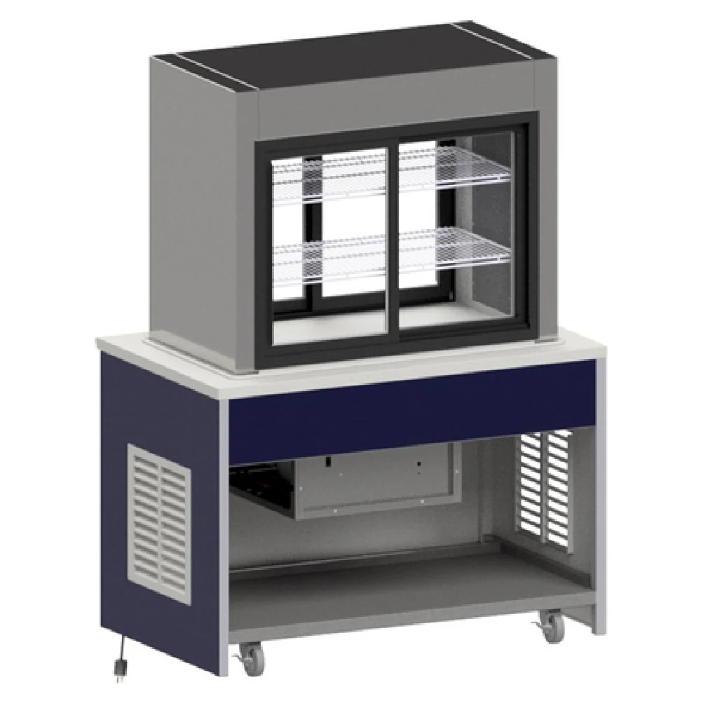 Atlas Metal INFPT-3 50-1/4 Inch Pass Through Cold Food Serving Counter Stainless Steel with Sliding Doors and Adjustable Shelves Atlas Metal INFPT-3 50-1/4 Inch Pass Through Cold Food Serving Counter Stainless Steel with Sliding Doors and Adjustable Shelves