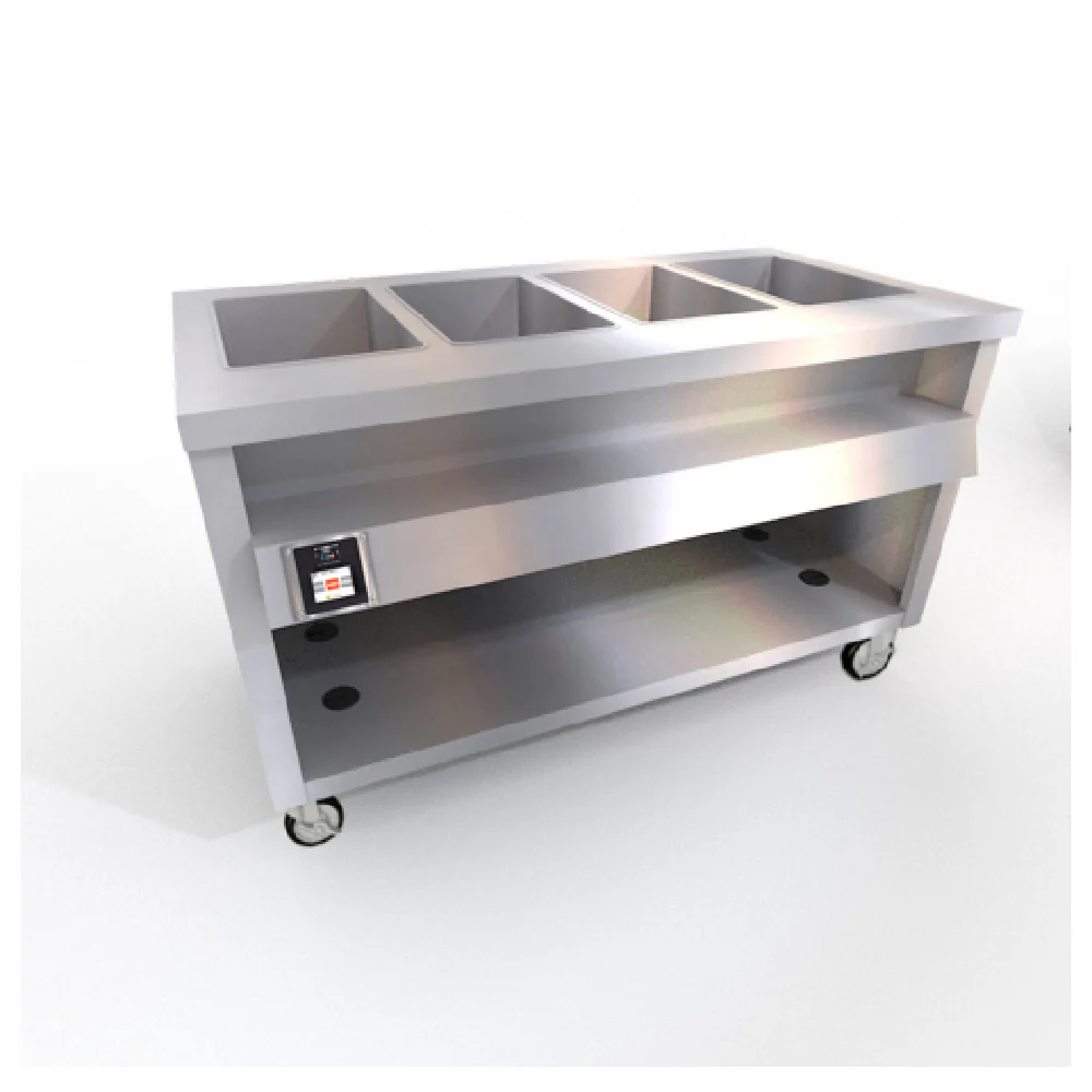 Duke TWHF-60SS 60 Inch Electric Serving Counter with 4 Stainless Steel Heat Wells