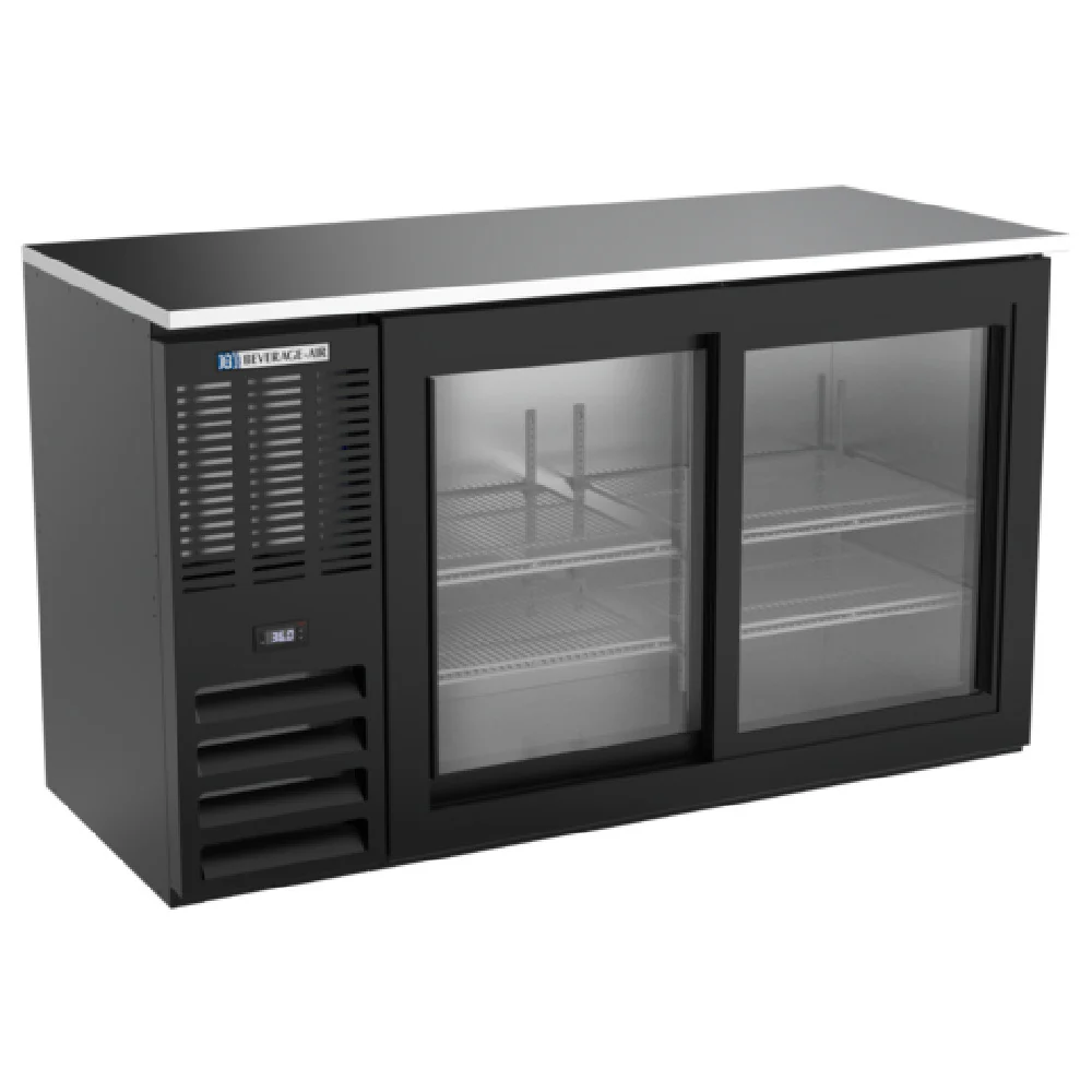 Beverage Air BBN58HC-F-GS-B Refrigerated Food Rated Back Bar Storage Cabinet Two-section