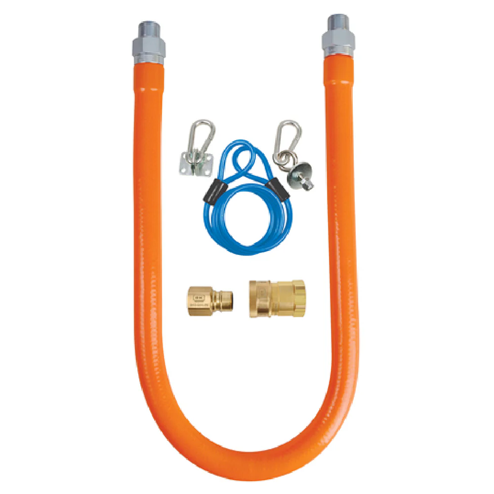 BK Resources BKG-GHC-10024-SCK2 24 Inch Gas Connector Hose Kit With Quick Disconnect