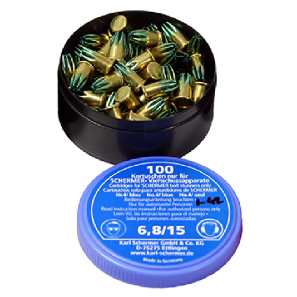 Alfa C-5 BLUE-500 Medium Blue Load Blank Stunner Cartridges 500 Count