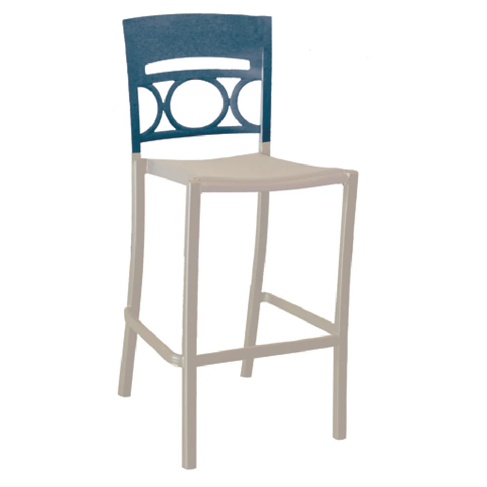 Grosfillex US456680 17 Inch Armless Moon Stacking Barstool Aluminum Resin Denim Blue Grosfillex US456680 17 Inch Armless Moon Stacking Barstool Aluminum Resin Denim Blue