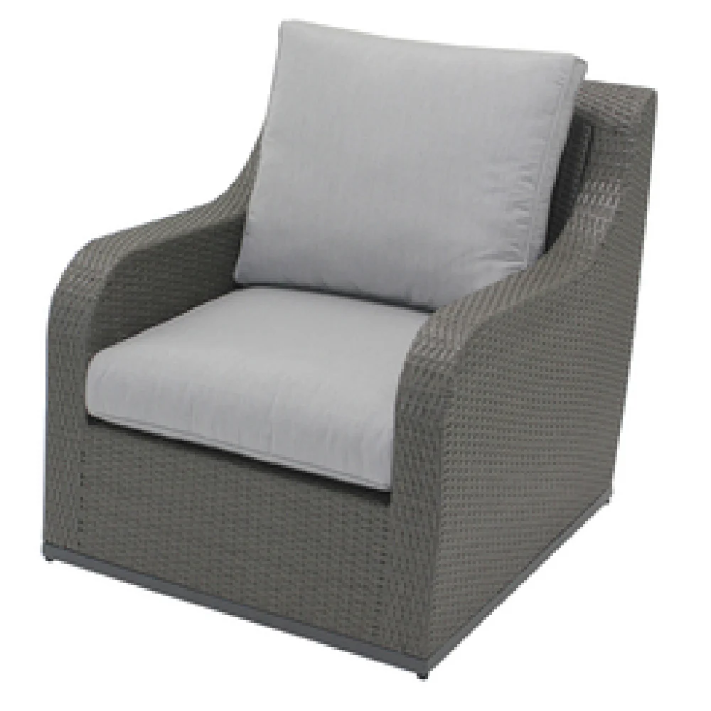 Plantation Prestige Commercial Furniture 8770600-015402 34 Inch Durango Lounge Chair with Sunbrella fabric cushions Dark gray wicker Plantation Prestige Commercial Furniture 8770600-015402 34 Inch Durango Lounge Chair with Sunbrella fabric cushions Dark gray wicker