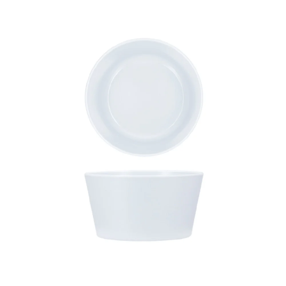 Fortessa MD.PIPER.ST.03 5 Inch 14.7oz Round Stone Bowl Melamine White