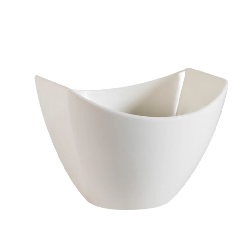 CAC China STU-B4 10 Oz Salad Bowl Oval Porcelain Bone White 4-1/4 Inch CAC China STU-B4 10 Oz Salad Bowl Oval Porcelain Bone White 4-1/4 Inch