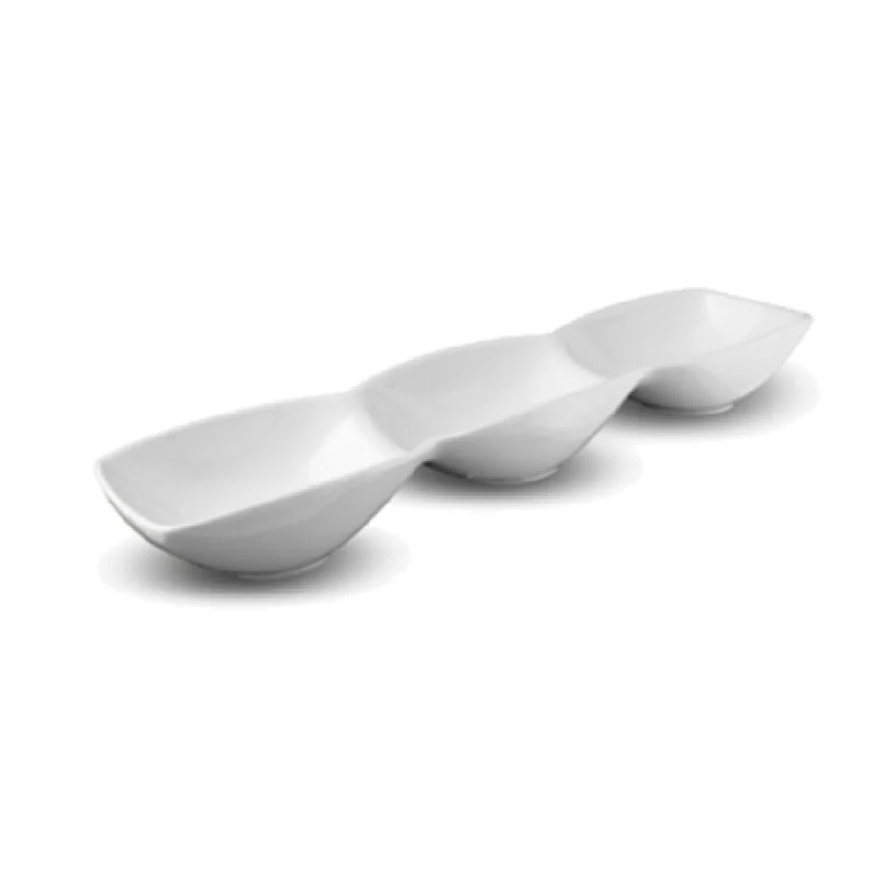 International Tableware FA3-145 14-1/2 Inch Bowl Platter with 3 Oval Wells