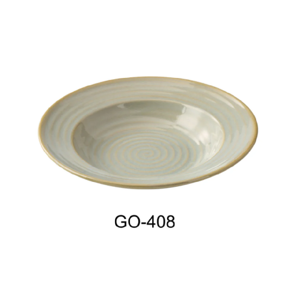 Yanco GO-408 8 Inch Diameter Golden Coast Soup Plate Porcelain 8.5 Oz