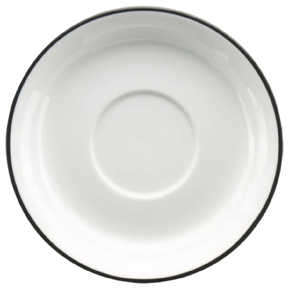 International Tableware TB-2-BL 6-1/8 Inch Round Saucer Porcelain European White