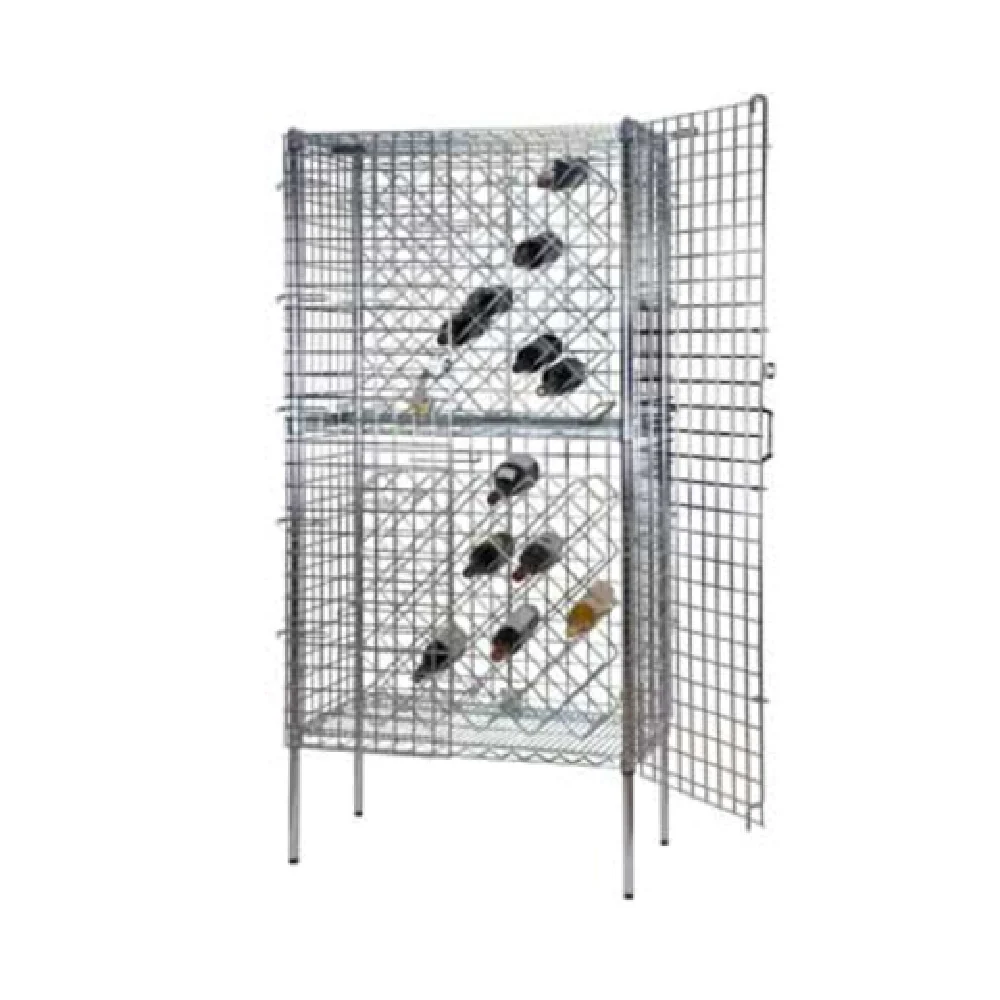 1880 Hospitality FDSWR2436CH 36 Inch Wire Security Wine Rack with Chrome Finish