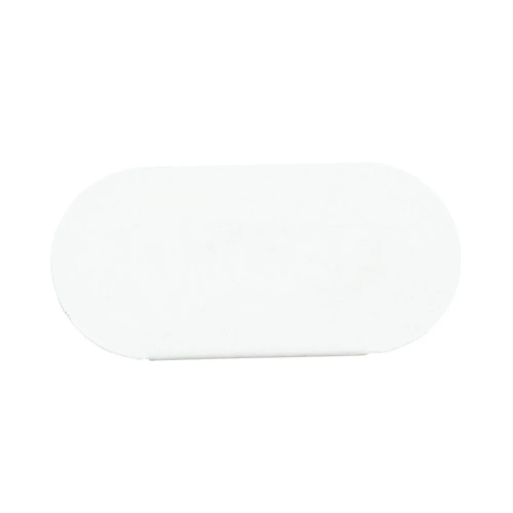 Cal Mil 23401-15 4.5 Inch Wide Tent Tabletop Sign Oval Metal White with Blank