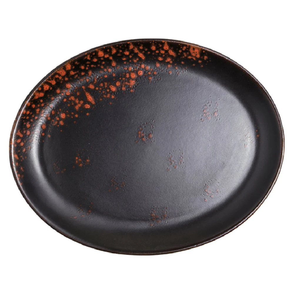 Vertex China LMC-14 13-1/2 Inch Oval Coupe Platter Hand Painted Porcelain Vertex China LMC-14 13-1/2 Inch Oval Coupe Platter Hand Painted Porcelain