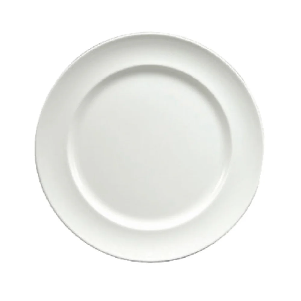 1880 Hospitality W6030000118 6-5/8 Inch Round Plate Wide Rim Porcelain White