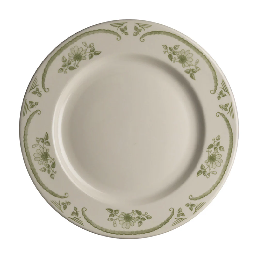 Steelite HL2089885 11-1/8 Inch Round Plate Rolled Edge China - Homer American Rose Moss