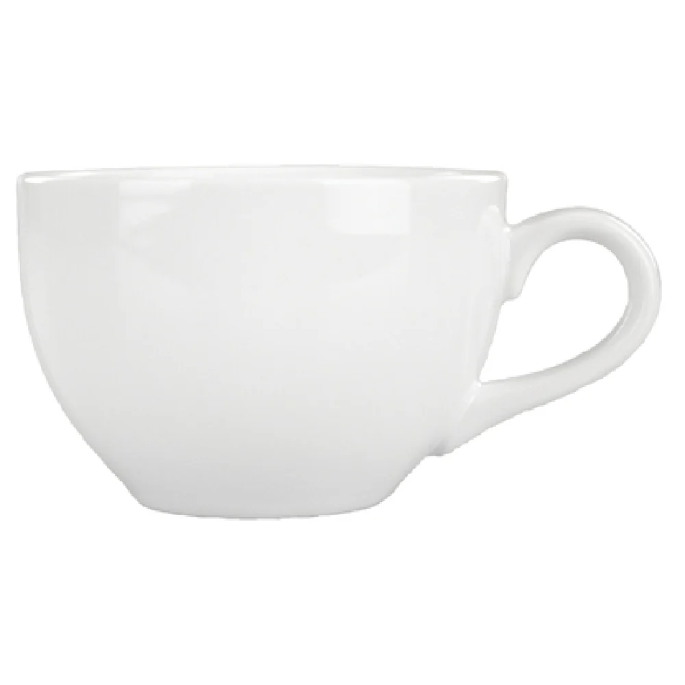 International Tableware FA-1 6.5 Oz Cup with Handle Porcelain Bright White