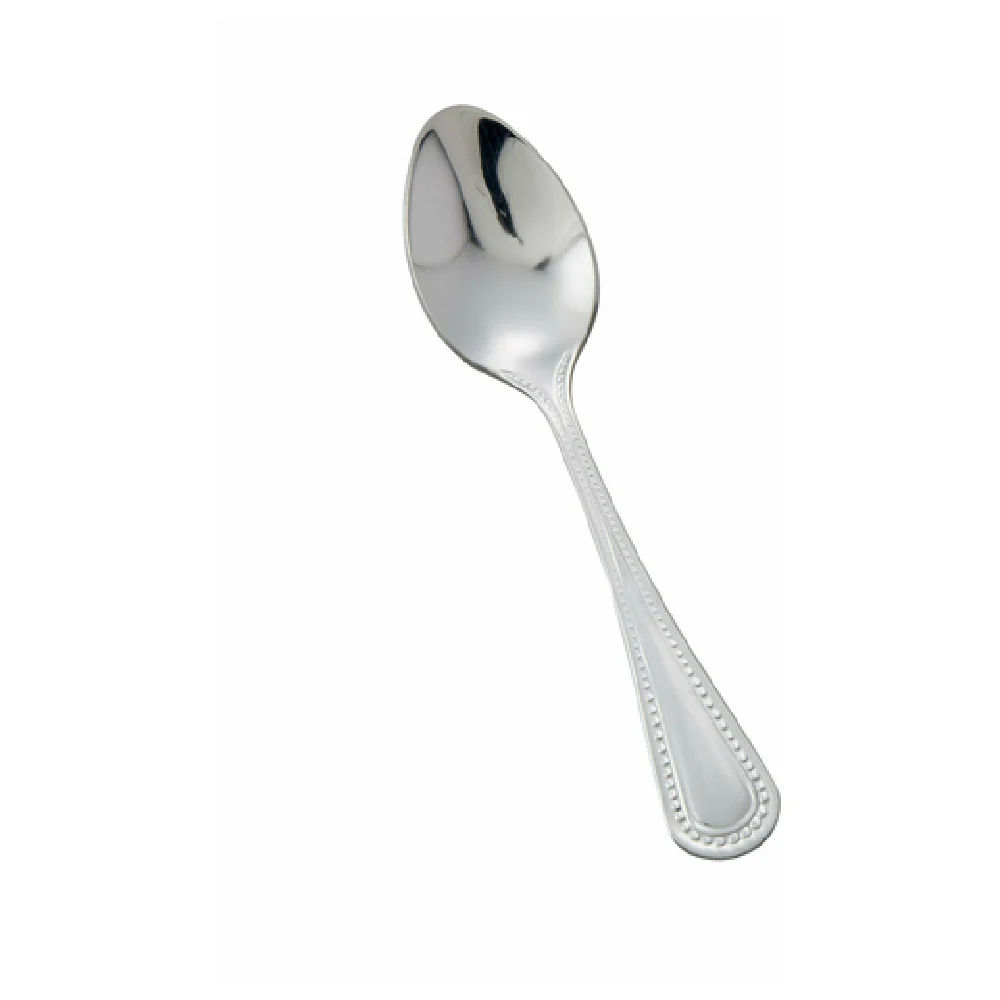 Winco 0005-09 4-3/4 Inch Demitasse Spoon Dots Heavy Weight Mirror Finish 18/0 Stainless Steel