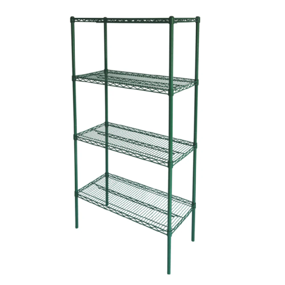 CAC China AEWS-1848S 48 Inch Wire Shelving Set Heavy Duty with 4 Shelves and 4 Posts