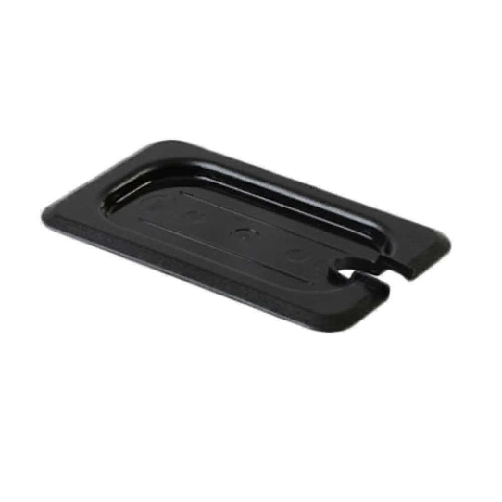 Thunder Group PLPA7190CSBK 1/9 Size Food Pan Cover Notched Polycarbonate Black