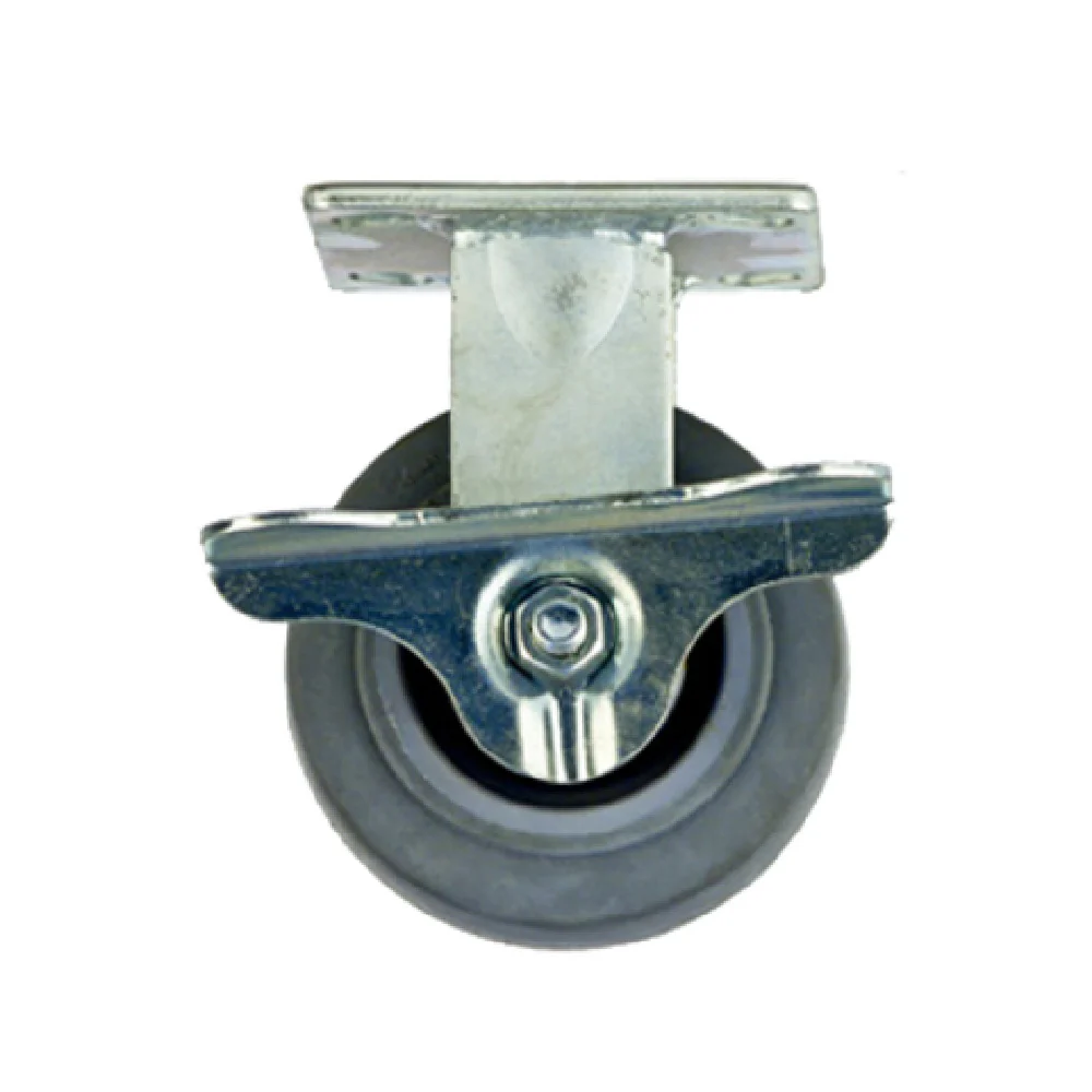 New Age Industrial C464 5 Inch Plate Caster Rigid With Brake Polyurethane