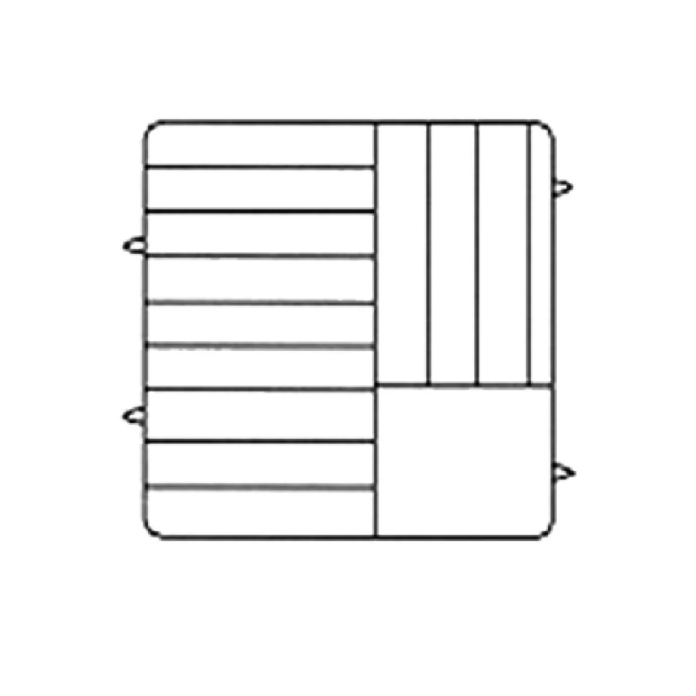 Vollrath PM1211-6-02 11 Inch Plate Crate Dishwasher Rack with Extenders and Dividers