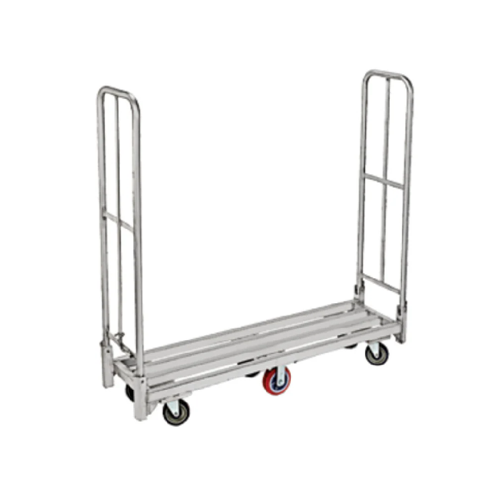 Winholt AL-300-60-FH 63 Inch U-Boat Cart with Foldable Handles Aluminum Gray Finish Winholt AL-300-60-FH 63 Inch U-Boat Cart with Foldable Handles Aluminum Gray Finish
