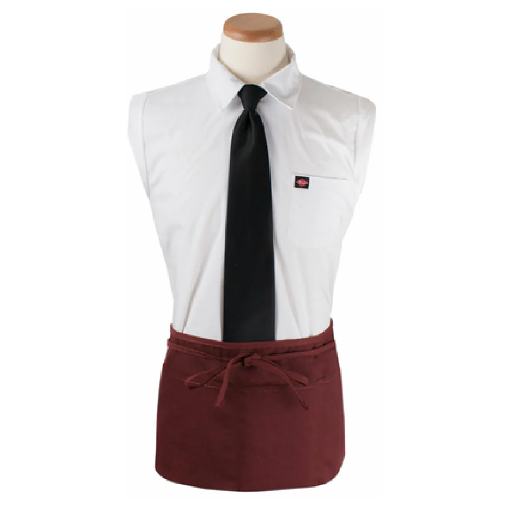 John Ritzenthaler Company 3PWACBG Waist Apron 25 Inch 3 Pocket Burgundy DuraSure Polyester