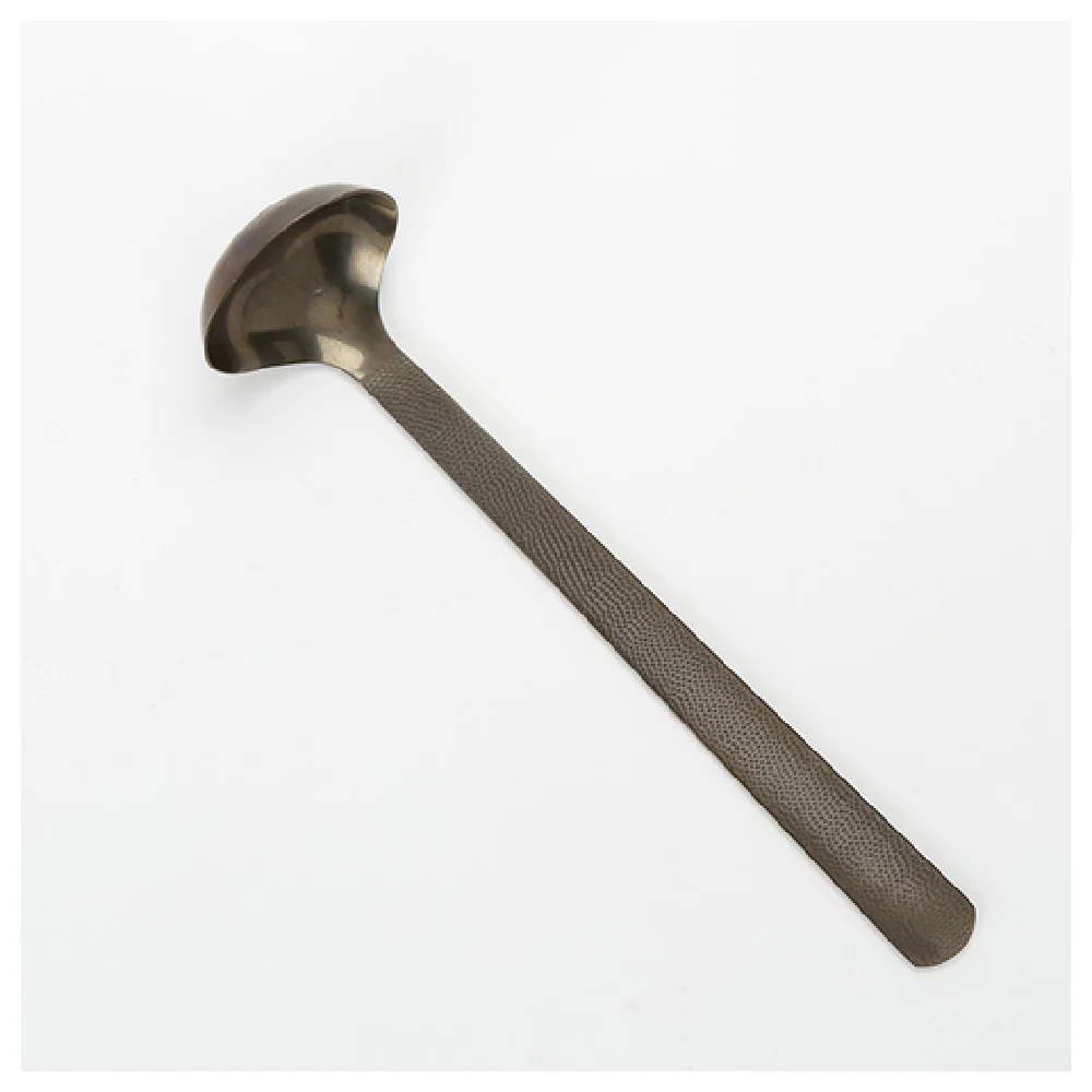 American Metalcraft BLHML 1-1/2 Oz Ladle Hammered 18/0 Stainless Steel Vintage Black Finish