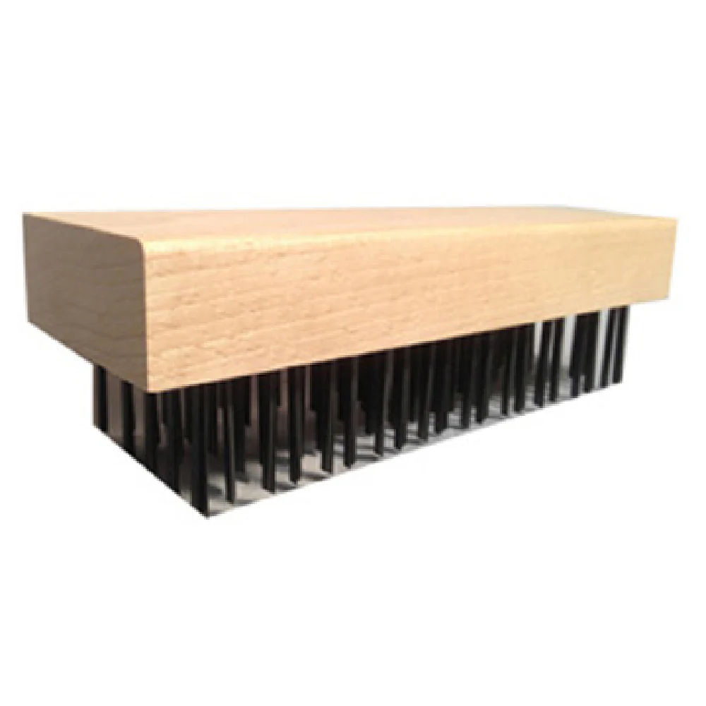 Alfa 0010 7-1/2 Inch Butcher Block Brush Small Steel Wire Bristles Hardwood Alfa 0010 7-1/2 Inch Butcher Block Brush Small Steel Wire Bristles Hardwood