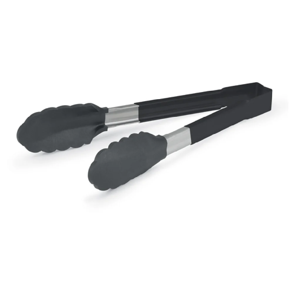 Vollrath 4781622 16 Inch Utility Tongs One-piece with Antimicrobial Coating Stainless Steel Black