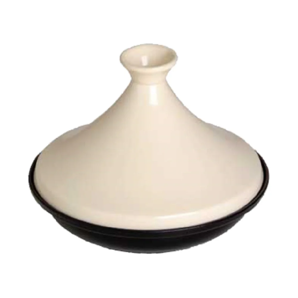 Zwilling 1302723 0.5 Qt Staub Tajine Ceramic Dome Enameled Cast Iron Black Cream