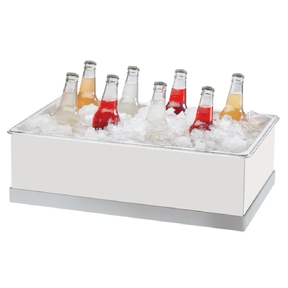 Cal Mil 3005-12-55 12-1/4 Inch Luxe Ice Housing Polycarbonate Bin with Stainless Steel Base