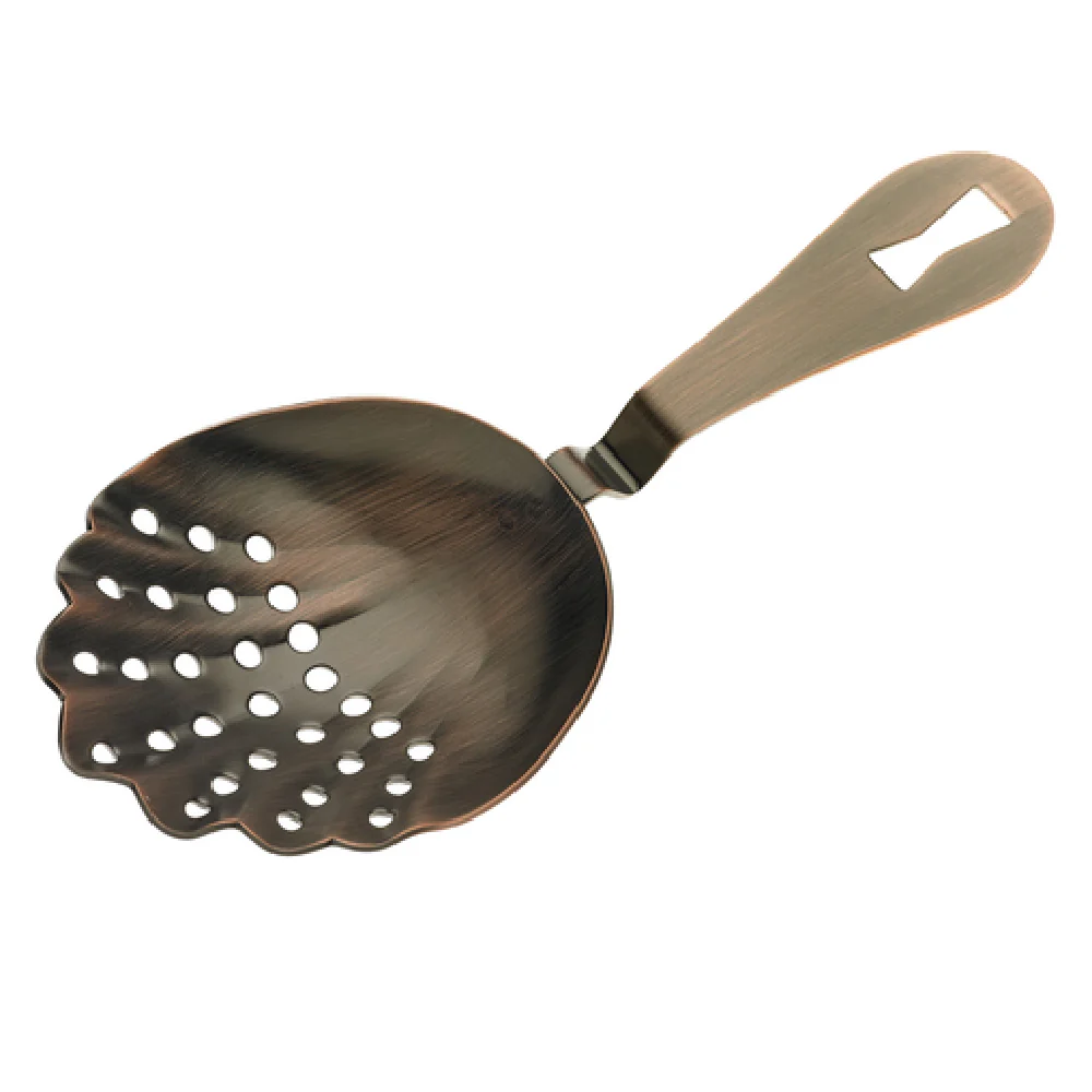 Mercer Culinary M37029ACP 7 Inch Scalloped Julep Strainer Antique Copper Finish Stainless Steel Mercer Culinary M37029ACP 7 Inch Scalloped Julep Strainer Antique Copper Finish Stainless Steel