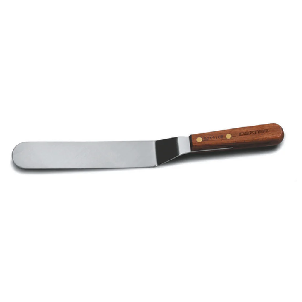 Dexter Russell 16180 10 Inch Offset Blade Spatula Rosewood Handle Stainless Steel