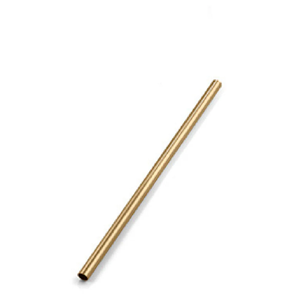 American Metalcraft STWG6 6 Inch Straw Straight Stainless Steel Gold Bundle
