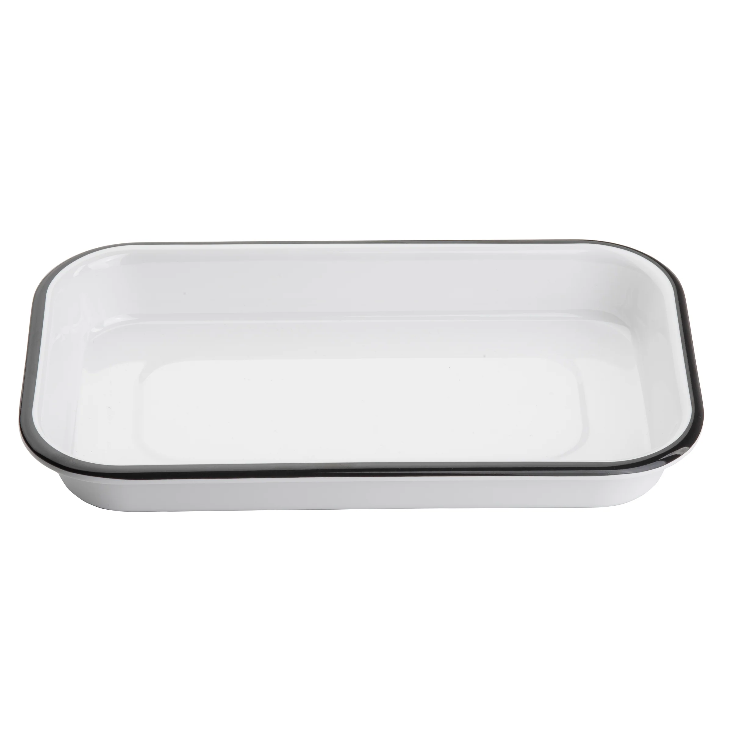 Tablecraft 11671 6 Inch Eighth Size Bun Pan with Black Edges Melamine Coated Tablecraft 11671 6 Inch Eighth Size Bun Pan with Black Edges Melamine Coated
