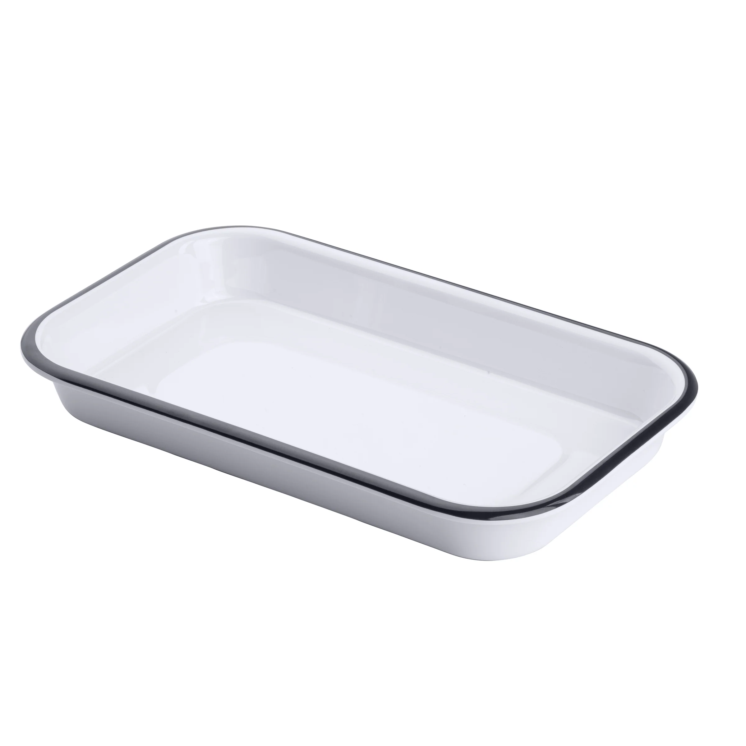Tablecraft 11671 6 Inch Eighth Size Bun Pan with Black Edges Melamine Coated Tablecraft 11671 6 Inch Eighth Size Bun Pan with Black Edges Melamine Coated