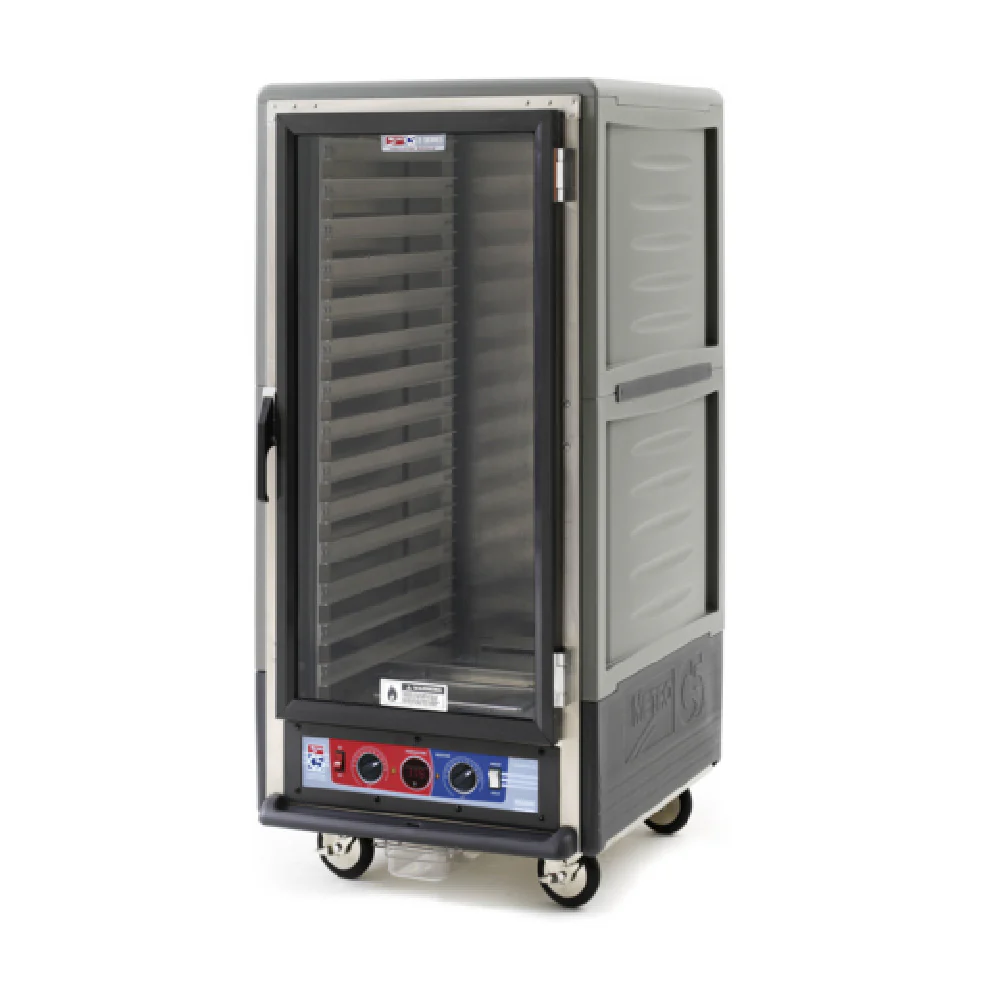 Metro C537-CFC-L-GY 27 Inch Mobile Heated Holding Proofing Cabinet with Insulated Armour Metro C537-CFC-L-GY 27 Inch Mobile Heated Holding Proofing Cabinet with Insulated Armour
