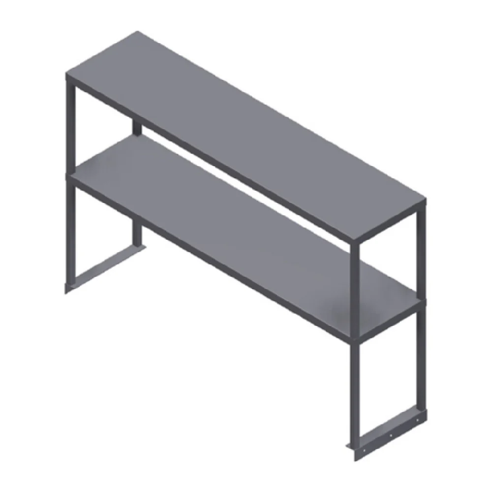 Winholt SSTMDS-1572 72 Inch Double Shelf Table Mount Stainless Steel Storage