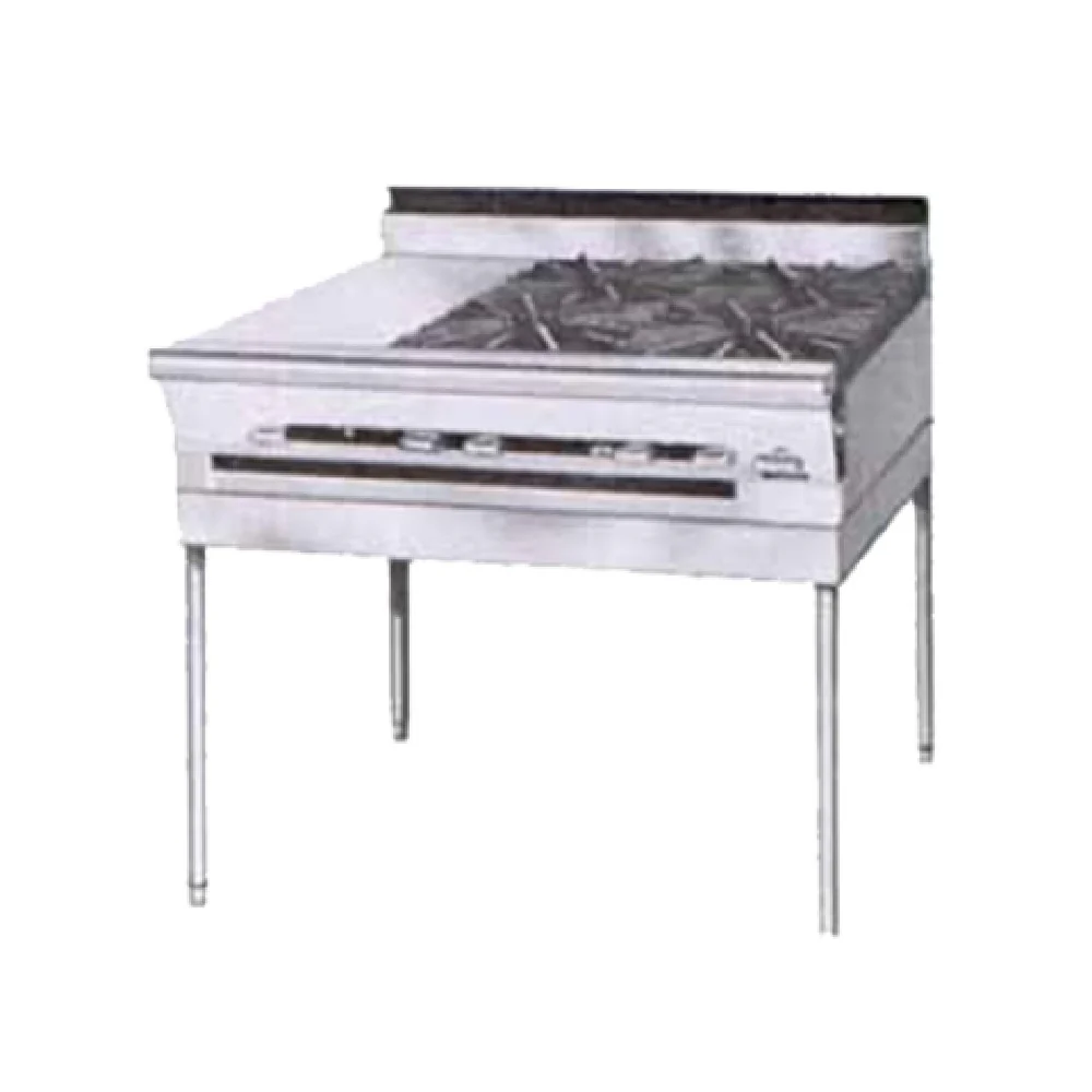 Montague Company M36-4E Gas Range 36 Inch Heavy Duty with 4 Burners 140000 BTU