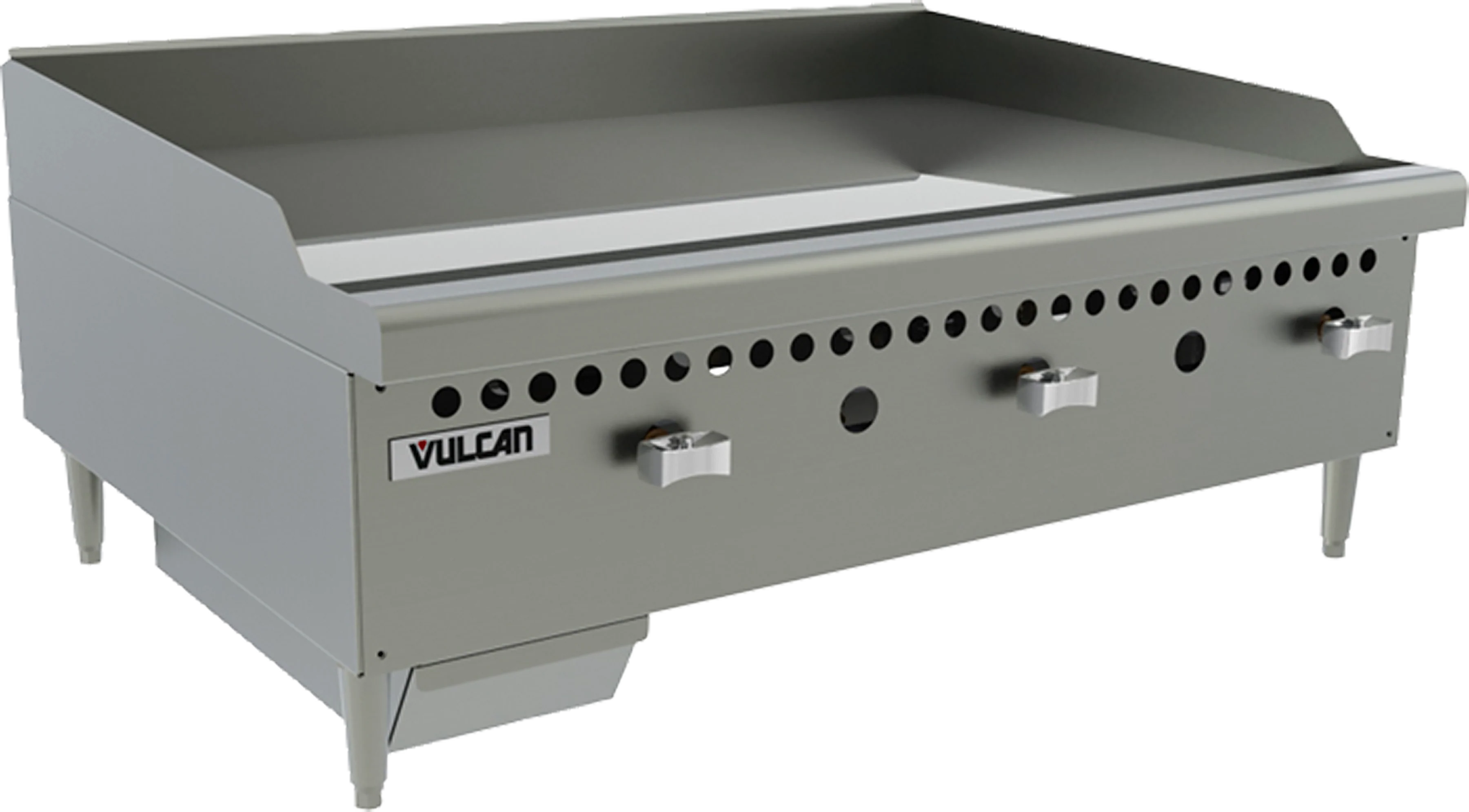 Vulcan VCRG36-M-QS-PLATINUM_LP 36 Inch Gas Countertop Griddle with 3 Burners 75000 BTU Vulcan VCRG36-M-QS-PLATINUM_LP 36 Inch Gas Countertop Griddle with 3 Burners 75000 BTU