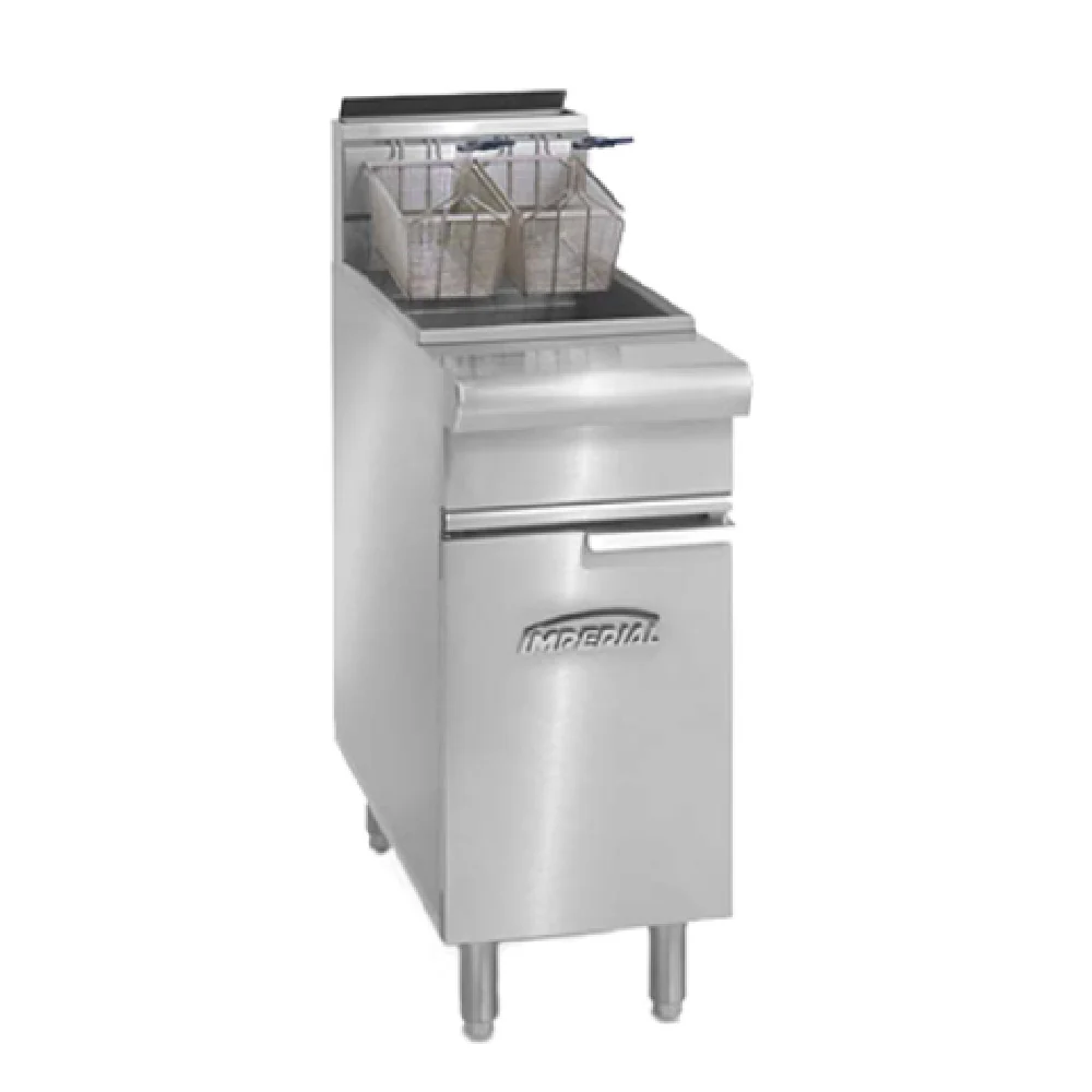 Imperial IRF-75_LP 19 Inch Deep Fryer Gas Floor Model with 75 lb Capacity 175000 BTU