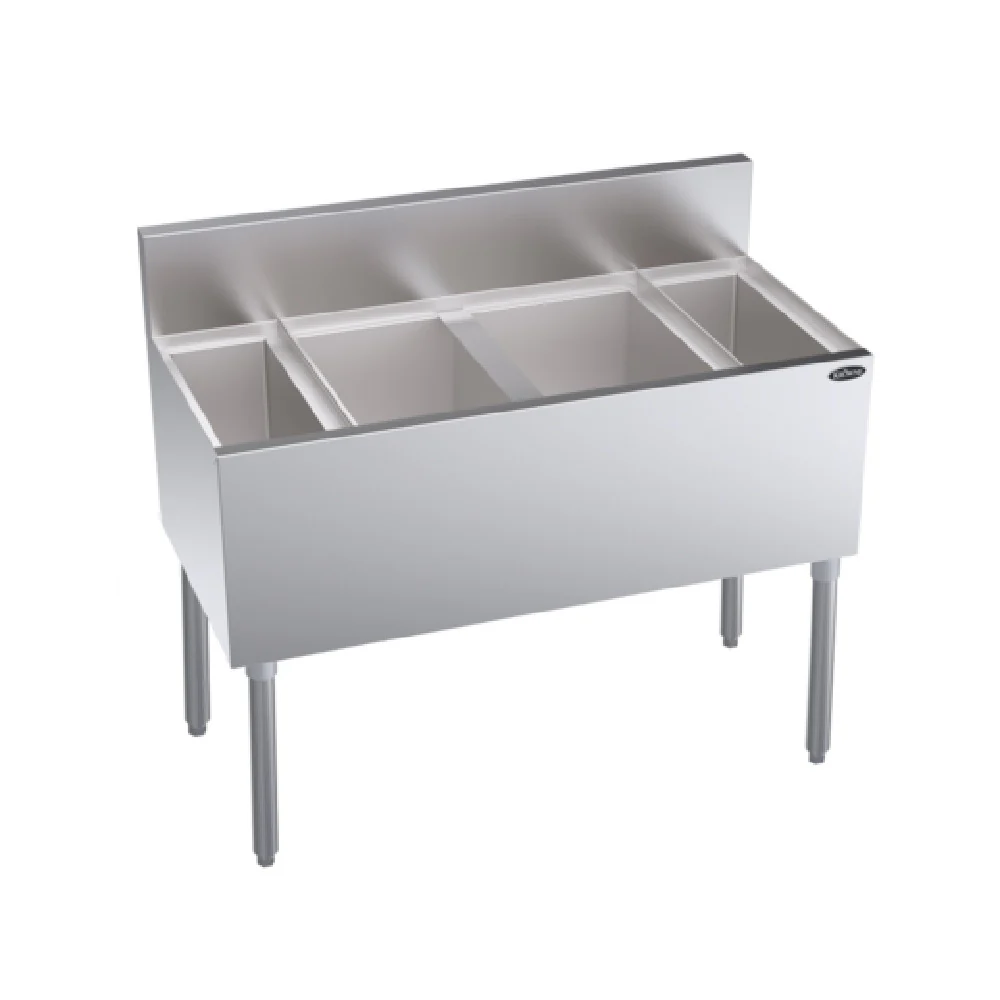 Krowne KR19-MS40C 40 Inch Underbar Speed Multi Station with Ice Bin and Bottle Wells