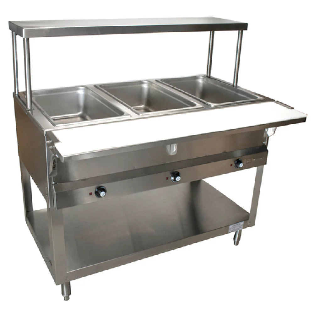 BK Resources STE-2-OSS 30 Inch Overshelf Table-Mounted Stainless Steel with two Wells