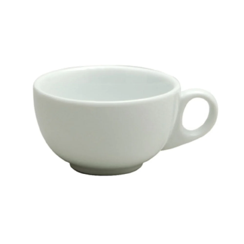 1880 Hospitality F8000000521 8 Oz Porcelain Cup Low Handle Scratch Resistant White