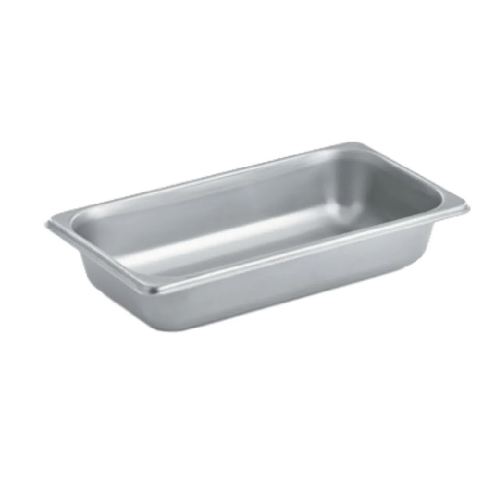 Vollrath S12062 1/3 Size 2-1/4 Quart Steam Table Pan 20 Gauge Stainless Steel with Anti-Jam Corner