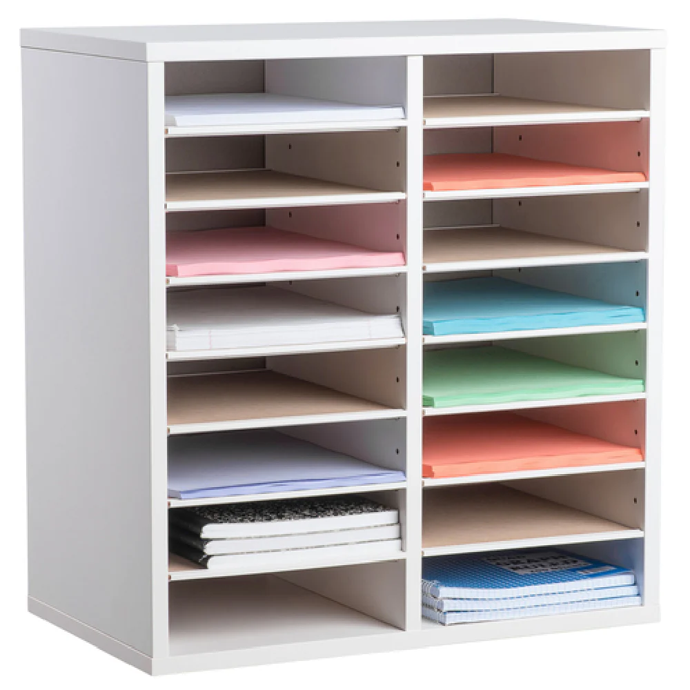 Alpine Industries ADI500-16-WHI 20 Inch Wood Literature File Organizer Adjustable White Alpine Industries ADI500-16-WHI 20 Inch Wood Literature File Organizer Adjustable White