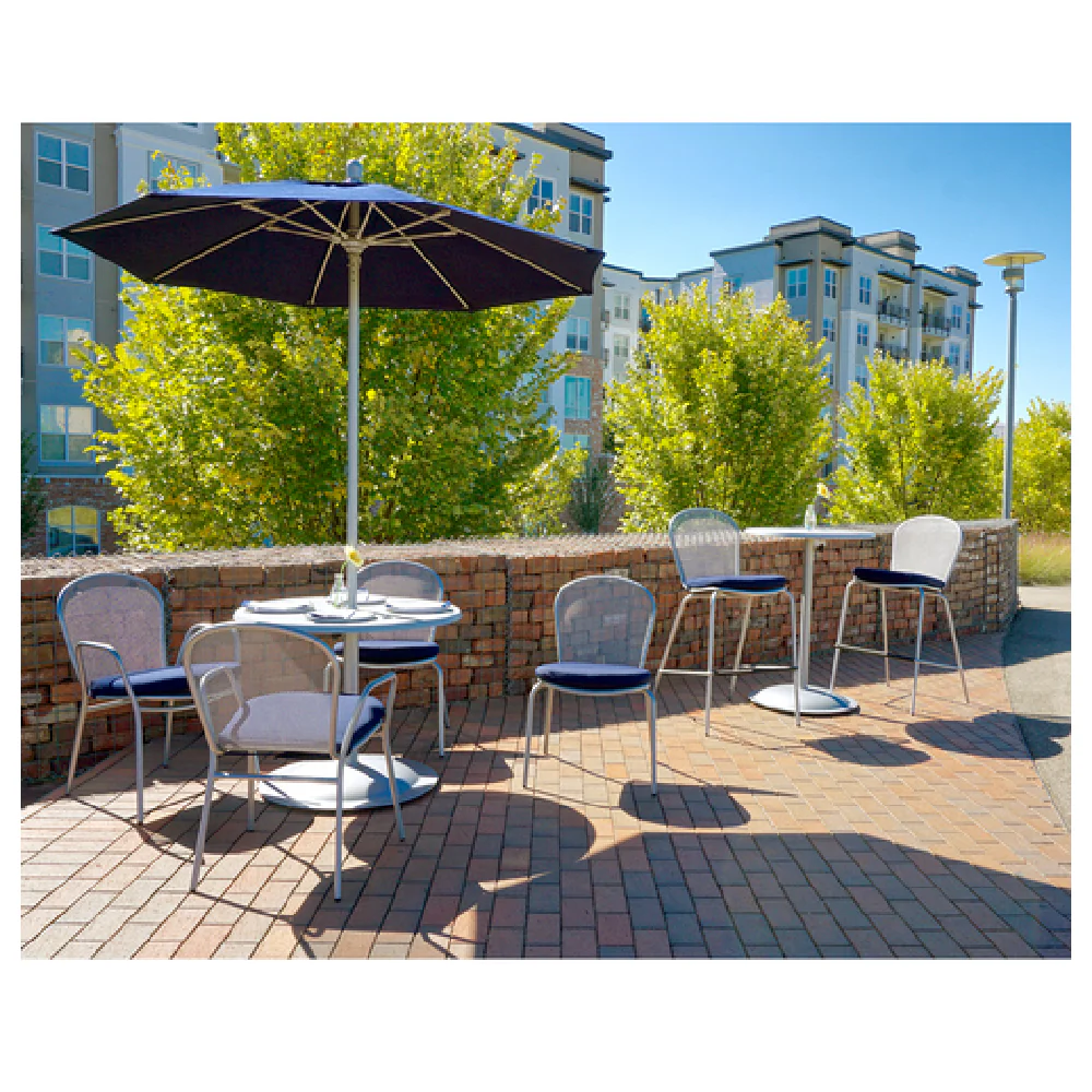 Plantation Prestige 2040300-02 22 Inch Rockport Bar Stool Stackable Metal Mesh Plantation Prestige 2040300-02 22 Inch Rockport Bar Stool Stackable Metal Mesh