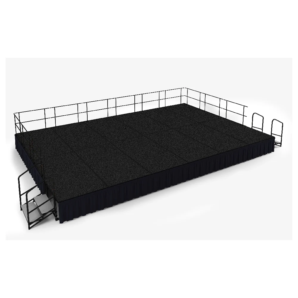 National Public Seating SG482412 192 Inch Stage Platform 200 lbs Per Sq Ft Load Capacity National Public Seating SG482412 192 Inch Stage Platform 200 lbs Per Sq Ft Load Capacity