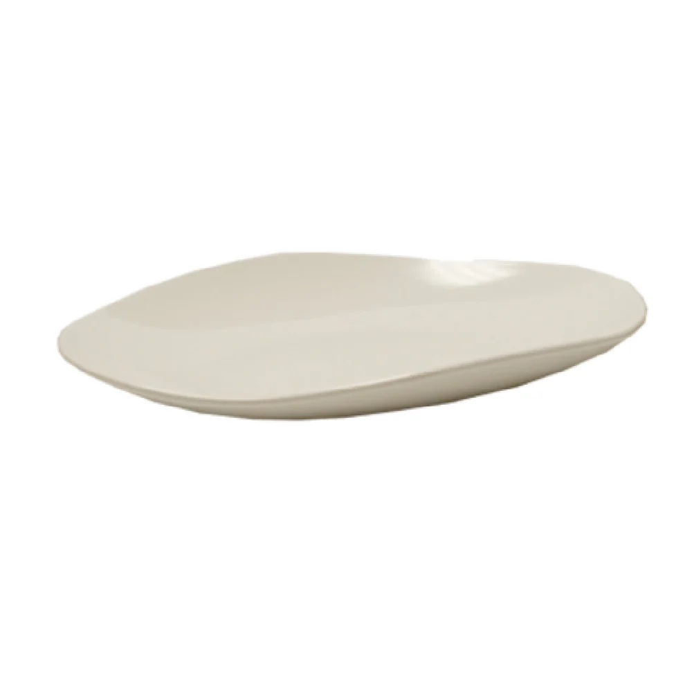 GET Enterprises OP-1518-W 15 Inch Oval White Platter with Melamine 6 Packs
